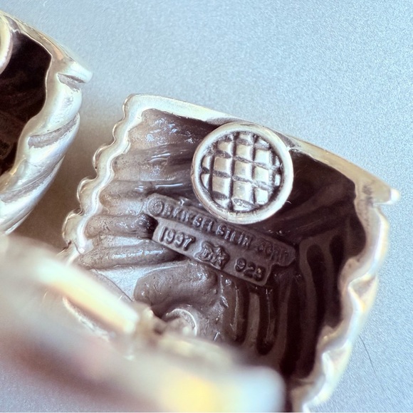 Vintage Barry Kieselstein-Cord Large Clip On Cable Sterling Silver Earri… - Picture 12 of 13